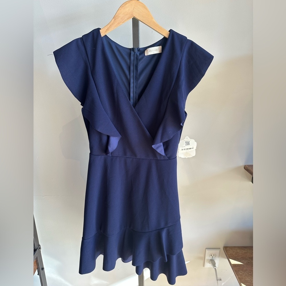 NWT Altar'd State Navy V-neck Cross Front Dress Size Small Cocktail Wedding